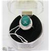 Image 1 : #72-NATURAL MALACHITE GEMSTONE RING