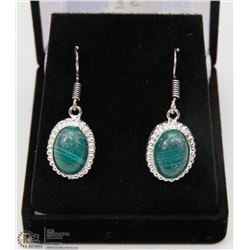 #71-NATURAL MALACHITE GEMSTONE EARRINGS