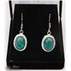Image 1 : #71-NATURAL MALACHITE GEMSTONE EARRINGS