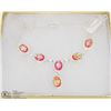 Image 1 : #57-AUSTRALIA FIRE OPAL GEMSTONE NECKLACE
