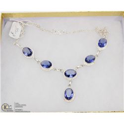#49-TANZANITE GEMSTONE NECKLACE