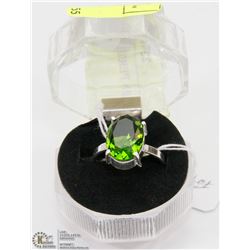 #91-GREEN PERIDOT GEMSTONE RINGS