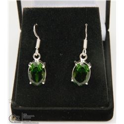 #89-GREEN PERIDOT GEMSTONE EARRINGS