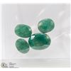 Image 1 : #142- NATURAL GREEN EMERALD GEMSTONE  39CT