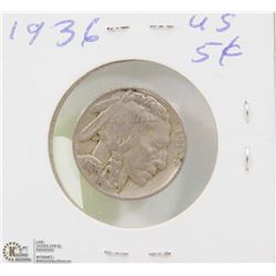 1936 AMERICAN 5 CENT COIN