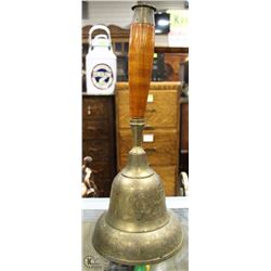 BRASS HAND BELL 9" TALL
