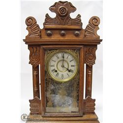 CARVED WOOD CHIME CLOCK
