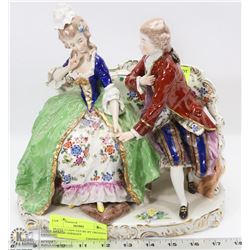 HEAVY 2 LADY FIGURE BY DRESDEN MADE IN GERMANY