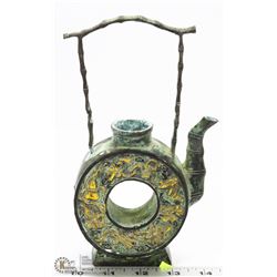 CHINESE BRONZE TEAPOT.