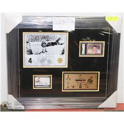 BOBBY ORR ROOKIE REPRINT CARD GRADED 10 AND SIGNED OF
