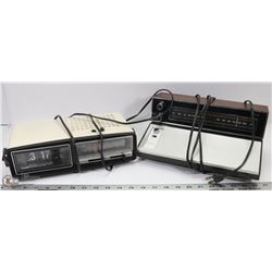 VINTAGE RCA RADIO & VINTAGE CLOCK RADIO