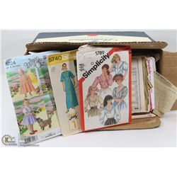 LARGE LOT OF VINTAGE SEWING PATTERN