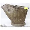 Image 1 : ANTIQUE COAL SCUTTLE , WELL USED, NEEDS NO