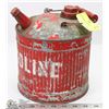 Image 1 : 1 GALLON METAL GASOLINE CAN