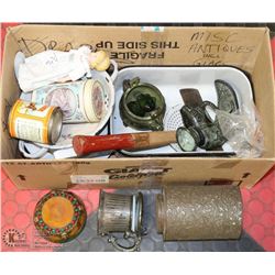 BOX OF ESTATE COLLECTIBLES
