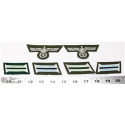2 SETS OF REPLICA GERMAN WWII UNIFORM INSIGNIAS