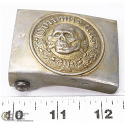 GERMAN WII TOTENKOPT BELT BUCKLE MARKED ON BACK