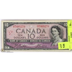 1954 CANADIAN DEVILS FACE $10 BILL.