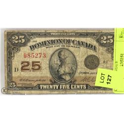 1923 CANADIAN SHINPLASTER.