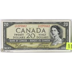 1954 CANADIAN DEVILS FACE $20 BILL.