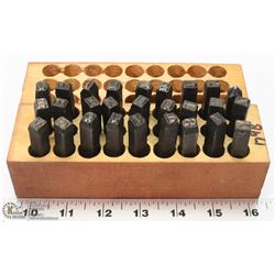 VINTAGE METAL LETTER STAMP SET