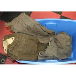 4 VINTAGE WOOL MILITARY PANTS INCLUDING GERMAN