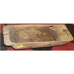 CARVED OUT LOG FOR KNEEDING BREAD DOUGH