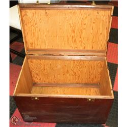 WOOD CHEST WITH HANDLES 20"X33"X21"H