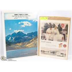 1959-62 OIL STATION AD SHEETS