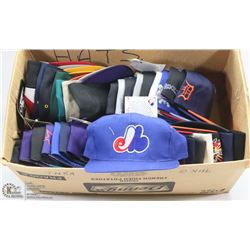 LOT OF SPORTS HATS INCL 11 MLB, 7 NFL, 7 NBA  AND