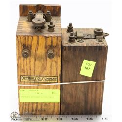 ANTIQUE WOODEN AUTO COILS