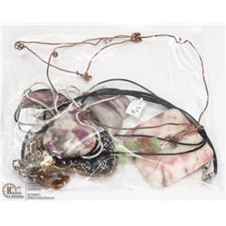BAG OF NATURAL STONE NECKLACES