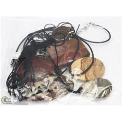 BAG OF NATURAL STONE NECKLACES
