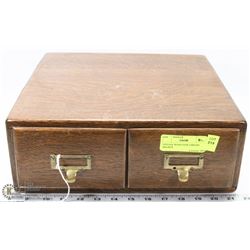 VINTAGE WOOD DESK LIBRARY DRAWER