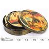 Image 1 : 2 VINTAGE NESTING LACQUER TOP TRINKET BOXES.