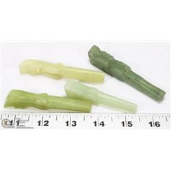 LOT OF 4 VINTAGE JADE CIGARETTE HOLDERS
