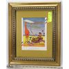 Image 1 : FRENCH CARTOON ADVERTISMENT FRAMED PICTURE