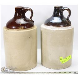 PAIR OF VINTAGE CROCKS WITH HANDLES