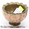 Image 1 : ANTIQUE KASHMIR LACQUERED HANDPAINTED BOWL.
