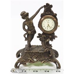 SWITZERLAND MADE 1882 OMEGA CAST DESK CLOCK.