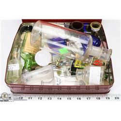 LOT OF VINTAGE MINI BOTTLES ASSORTED.