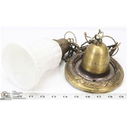 VINTAGE HANGING LIGHT FIXTURE.