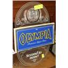 Image 1 : VINTAGE OLYMPIA ELECTRIC BEER SIGN 12" X 17"
