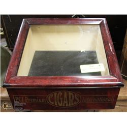 VINTAGE CIGAR STORE DISPLAY CASE.