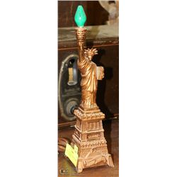 METAL STATUE OF LIBERTY LAMP COLLECTIBLE 13"