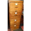 Image 1 : ANTIQUE SOLID OAK 4 DRAWER FILING CABINET