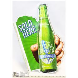 STEAM WHISTLE STORE DISPLAY METAL SIGN 20" X 12"