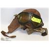Image 1 : WW2 PILOTS LEATHER HELMET AND GOGGLES