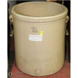 ALBERTA POTTERIES 10 GALLON CROCK WITH HANDLES