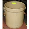 Image 1 : LARGE ANTIQUE CROCK WITH WOOD HANDLES